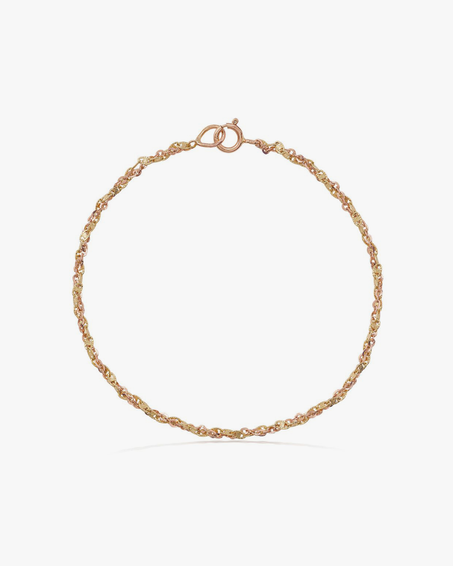 Treccia Yellow and Rose Gold Bracelet