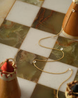 Collana Un Filo Di Luce Briolette 6 Diamanti Bianchi