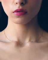 Collana Un Filo Di Luce Briolette 6 Diamanti Bianchi